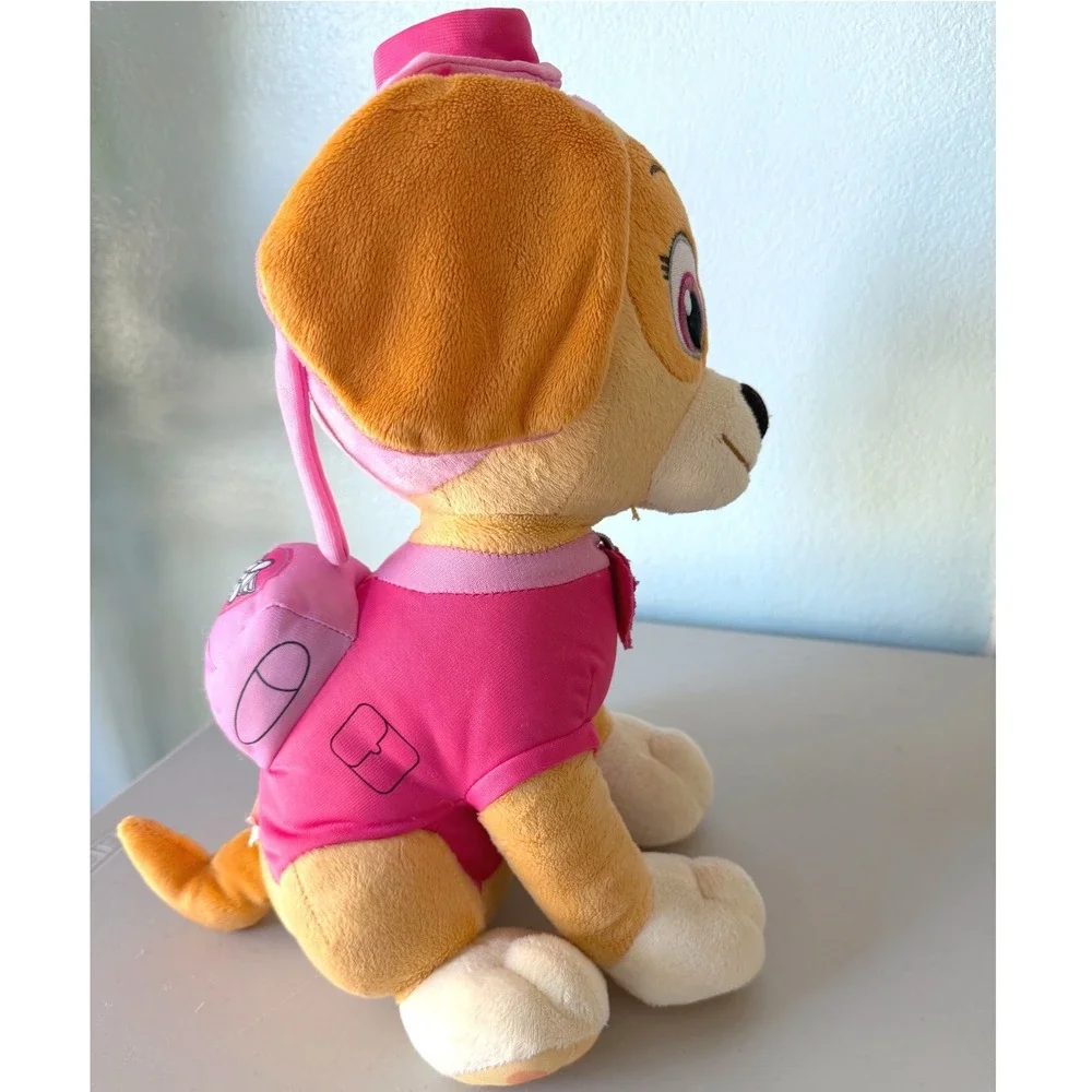 Paw Patrol 15 Inch Skye Plush Stuffed Animal Toy Pink Aviator Outfit Pup Dog